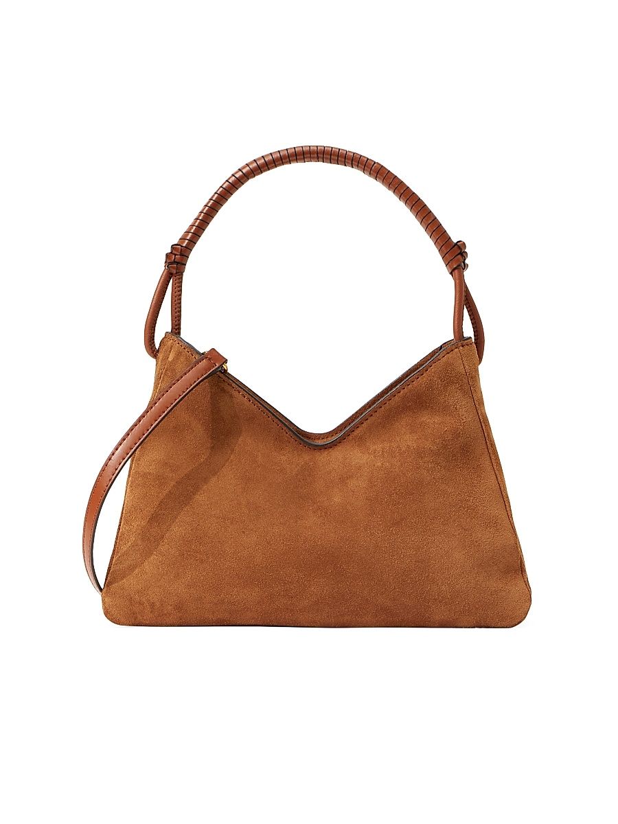 Women's Valerie Suede Shoulder Bag - Mahogany