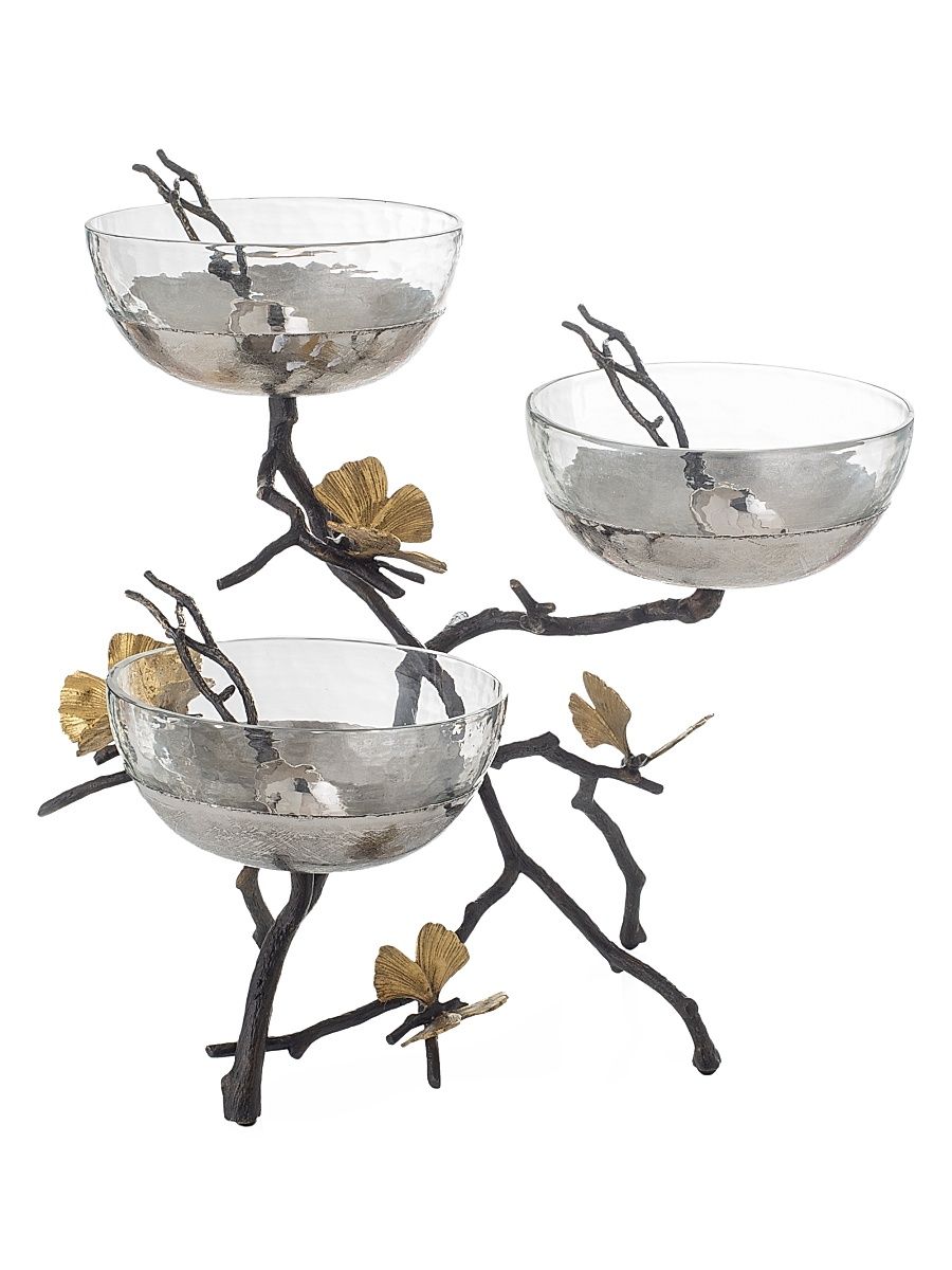 Butterfly Ginkgo Eight-Piece Stand, Bowl & Spoon Set