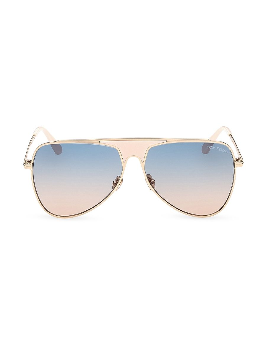 Women's Ethan Pilot Aviator Sunglasses - Shiny Rose Gold