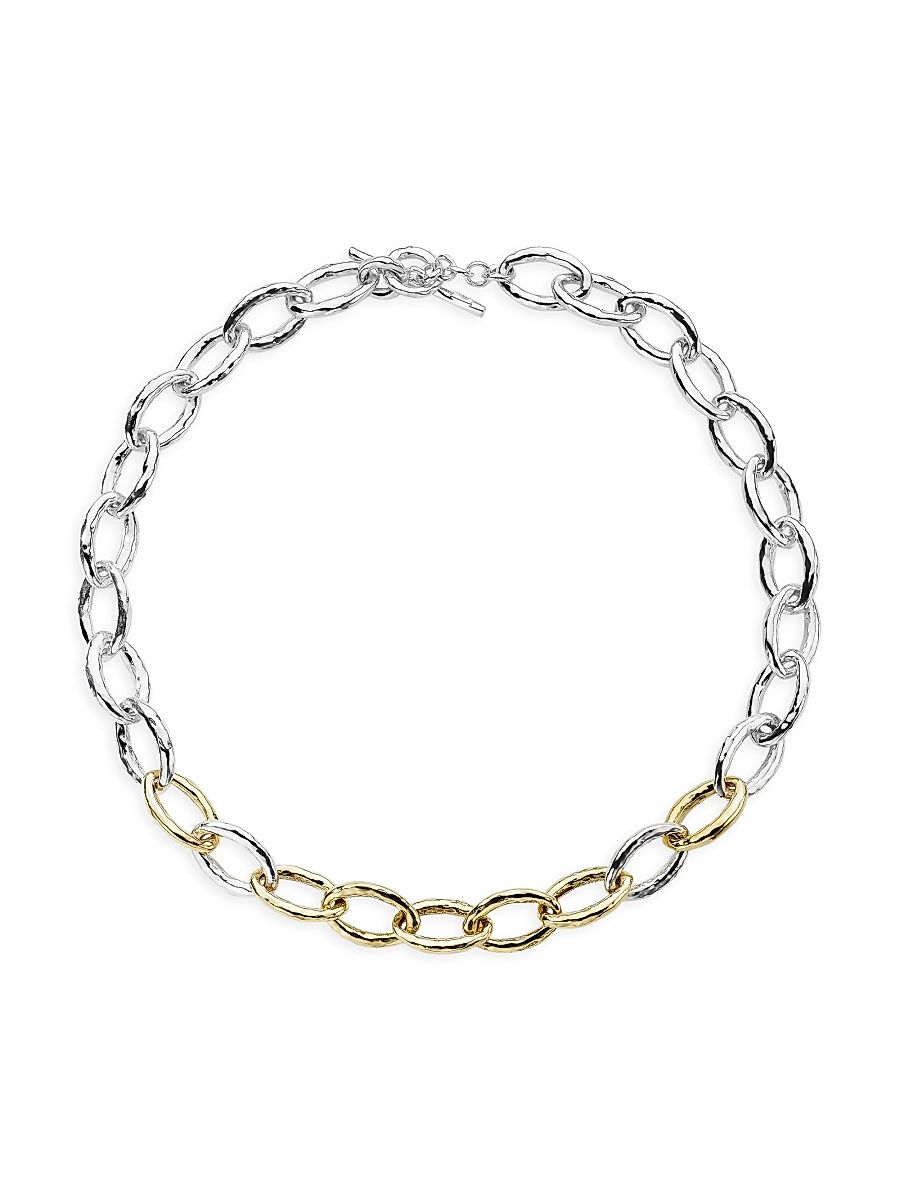 Women's Chimera Sterling Silver & 18K Yellow Gold Bastille Chain Necklace - Silver - Size 19