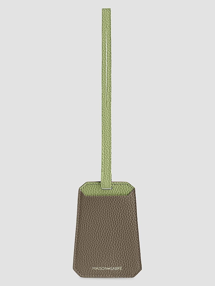 Maison de Sabre Leather Luggage Tag - Cashmere Matcha