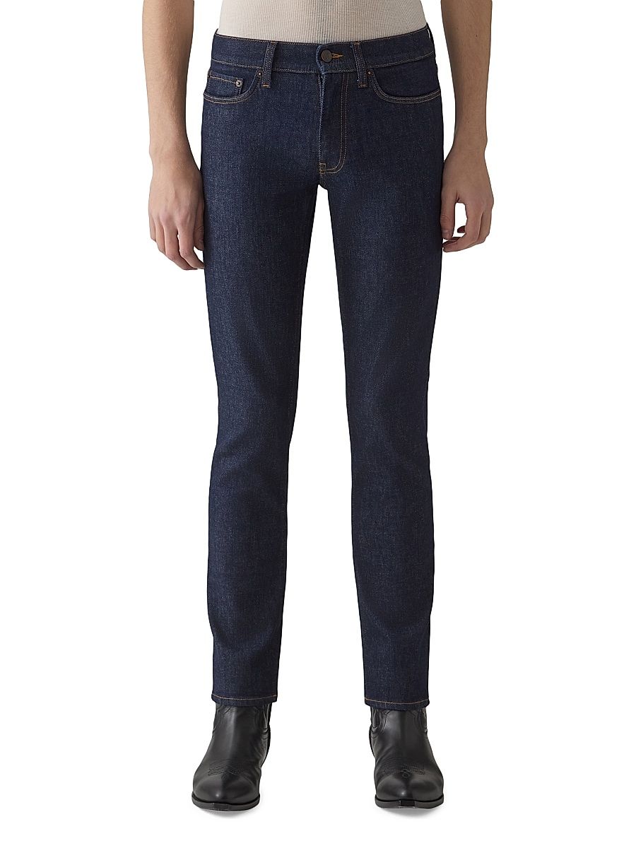 Men's Stretch-Denim Mid-Rise Slim-Fit Jeans - Blue Rinse - Size 40