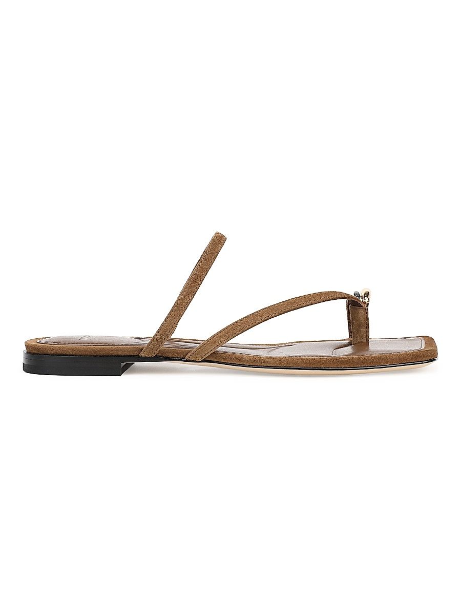 Women's Polli Suede Strappy Flat Sandals - Elmwood - Size 11