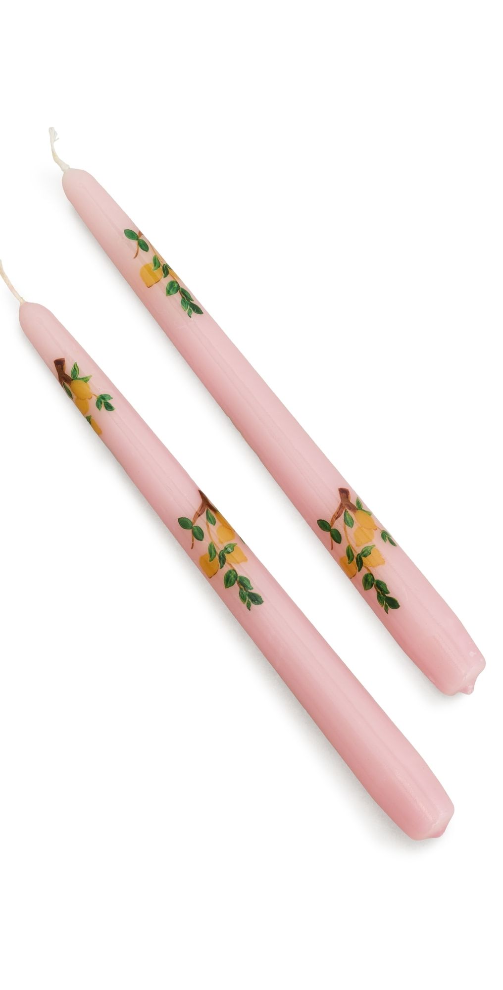 Les Ottomans Candlesticks Floral Set Of 2 Pink Lemon One Size
