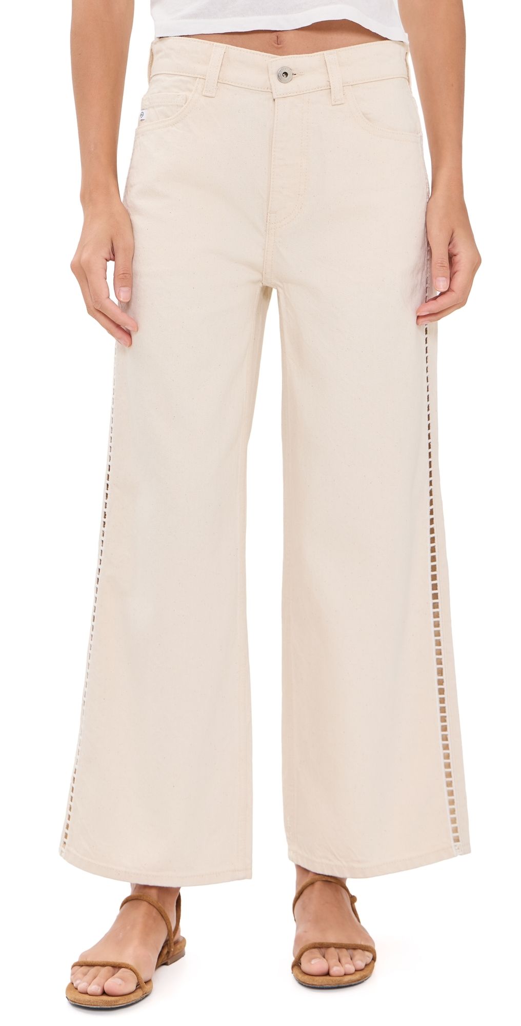 AG Saige Wide Leg Crop Jeans Fresh Air 25