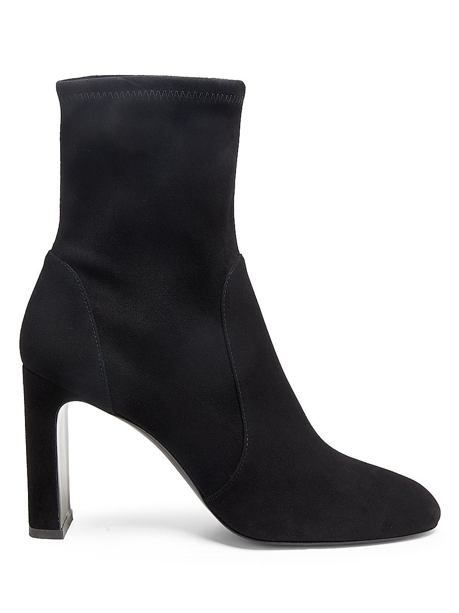Women's Babette 85MM Suede Booties - Black - Size 9