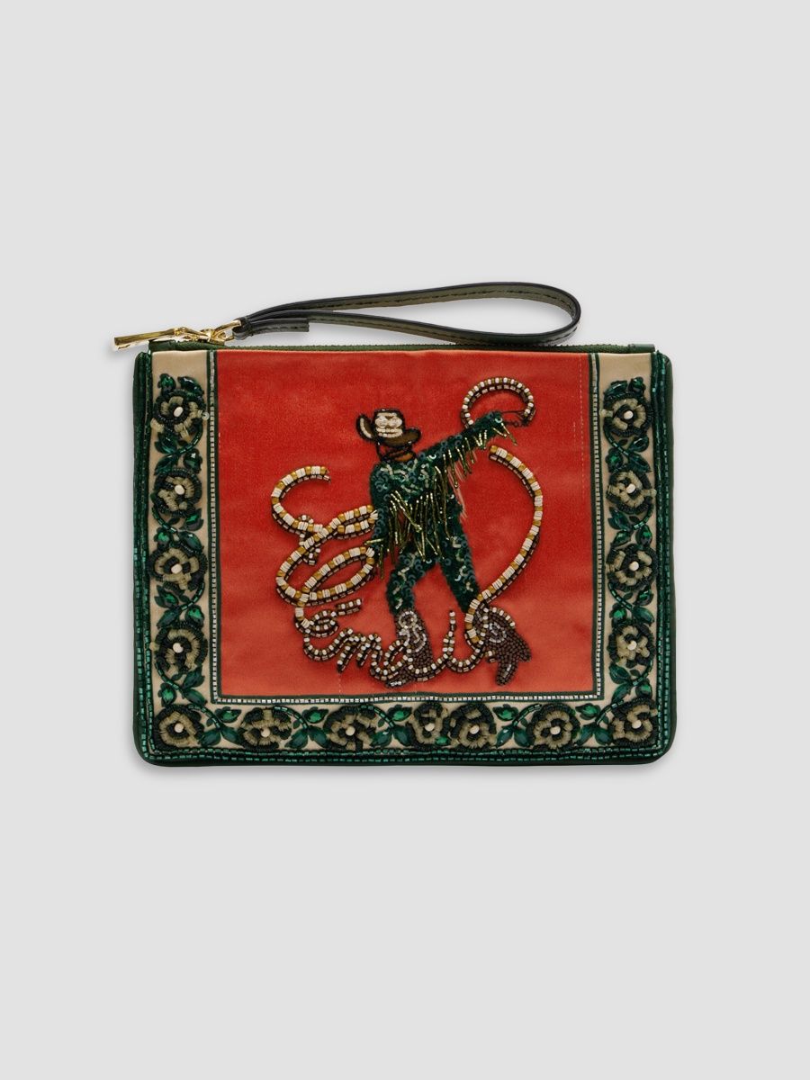 Women's Ace Cowboy Embellished Clutch - Multi