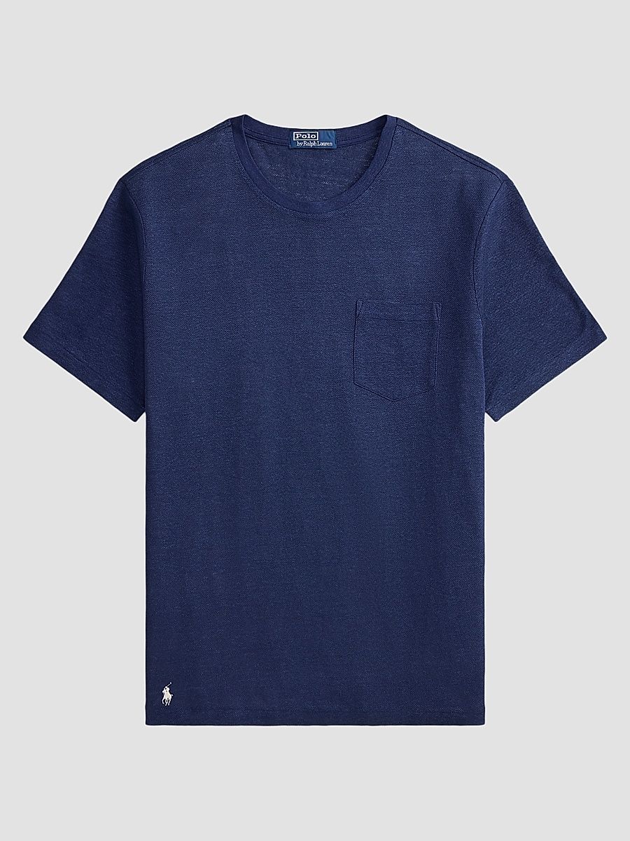 Polo Ralph Lauren Men's Standard-Fit Linen Mesh T-Shirt - Newport Navy - Size Medium
