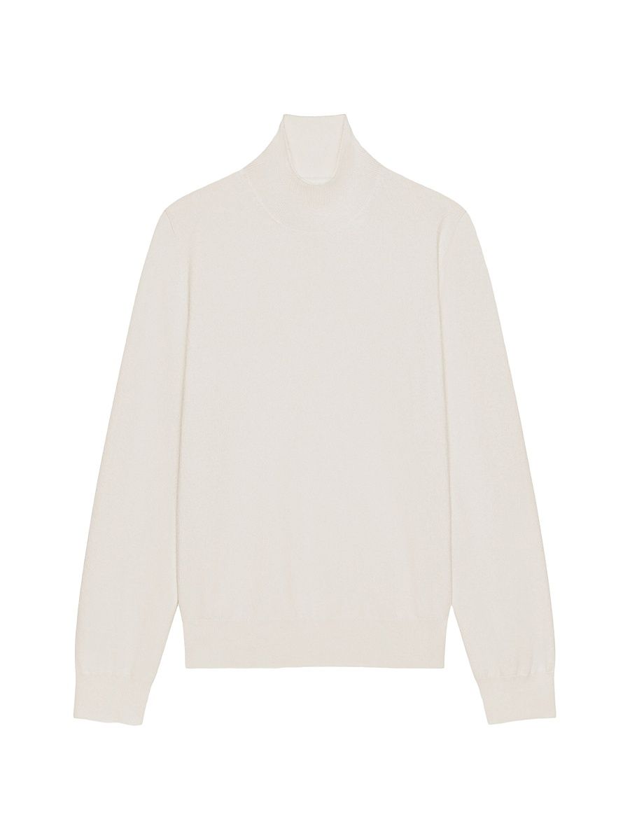 Men's Turtleneck Sweater in Cashmere - Ecru - Size Large