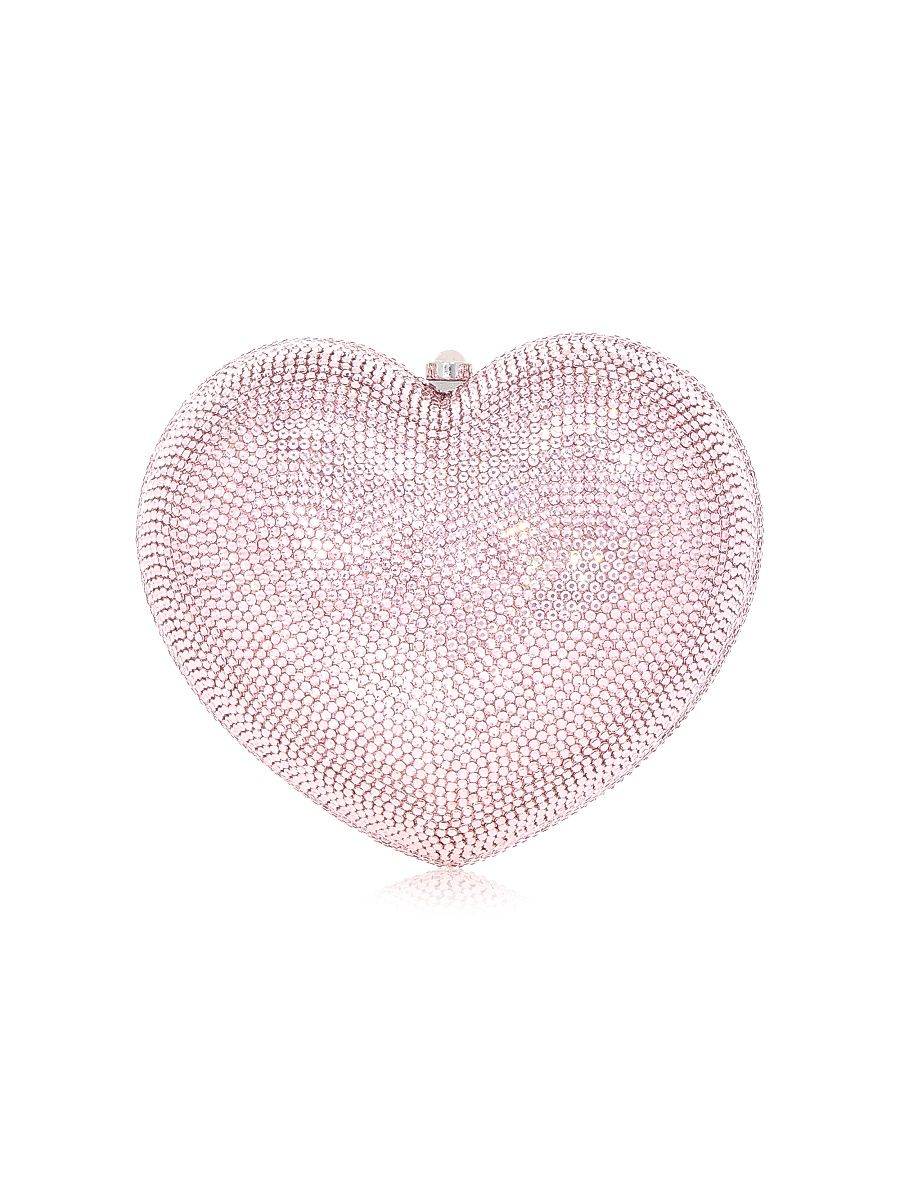 Judith Leiber Couture Women's Petite Heart Crystal-Embellished Clutch - Light Rose