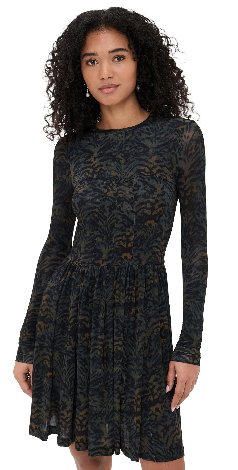 Ulla Johnson Bendetta Jersey Long Sleeve Mini Dress Night Lily L