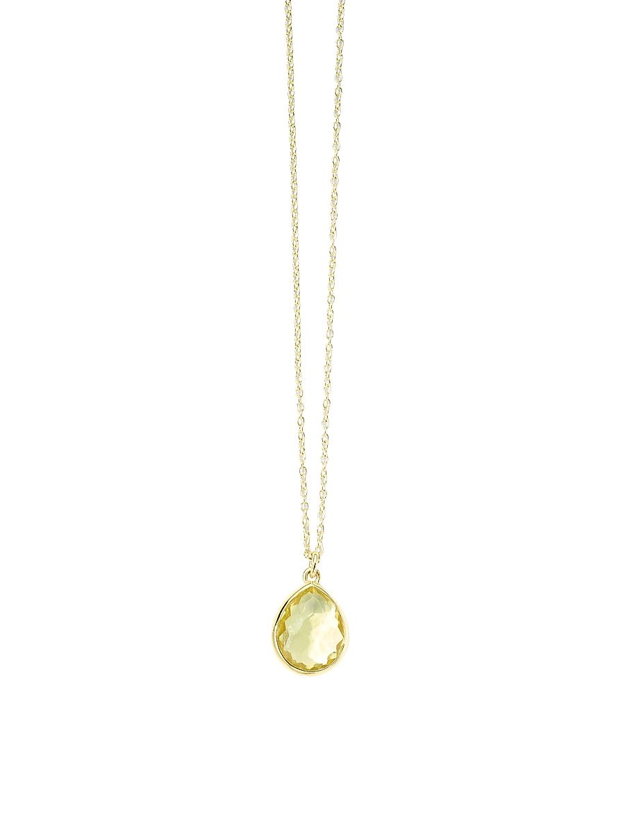 Women's Rock Candy 18K Yellow Gold & Citrine Pendant Necklace - Alpine