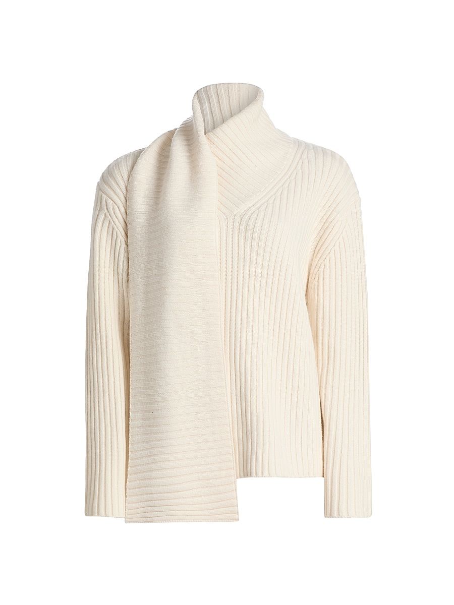 Women's The Noa Scarf Sweater - Ecru - Size XS