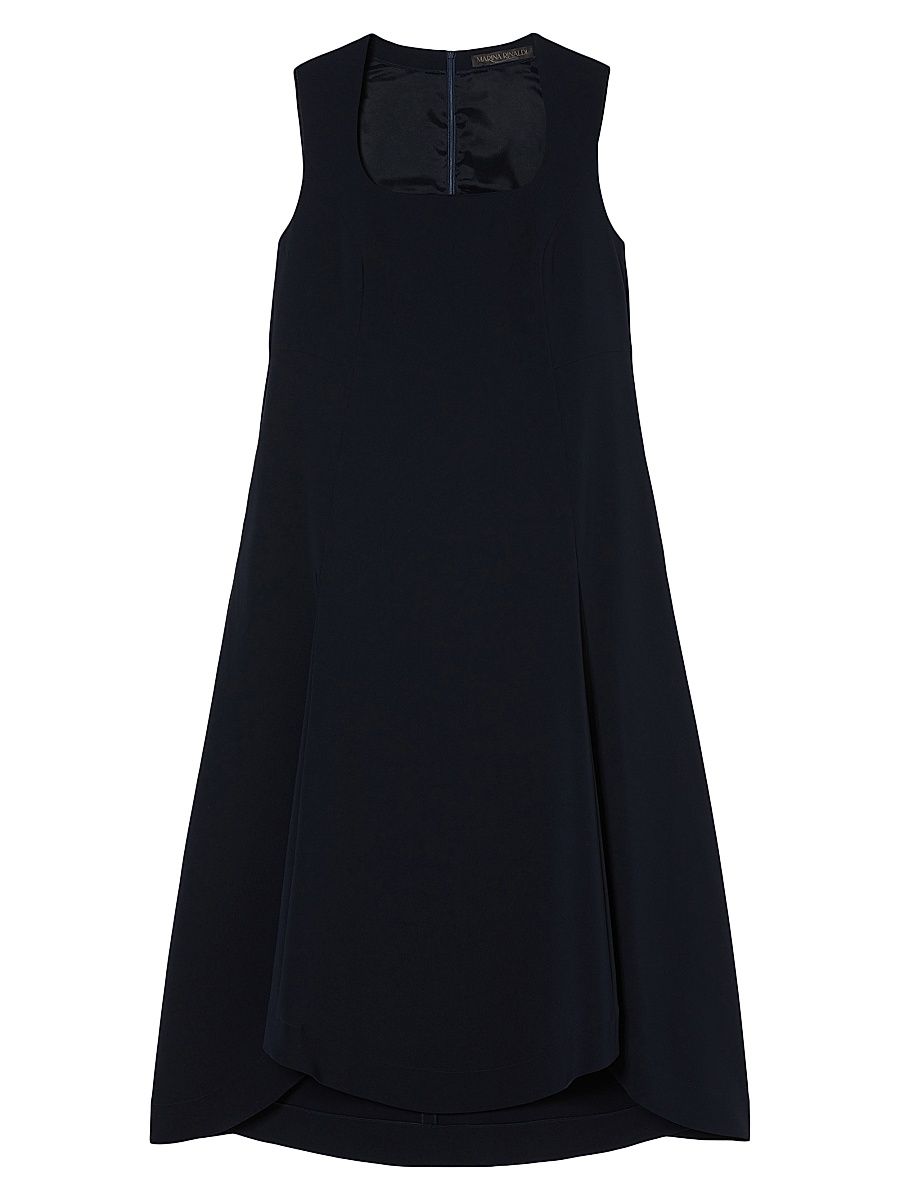 Women's Long Triacetate Cady Dress - Midnight Blue - Size 22