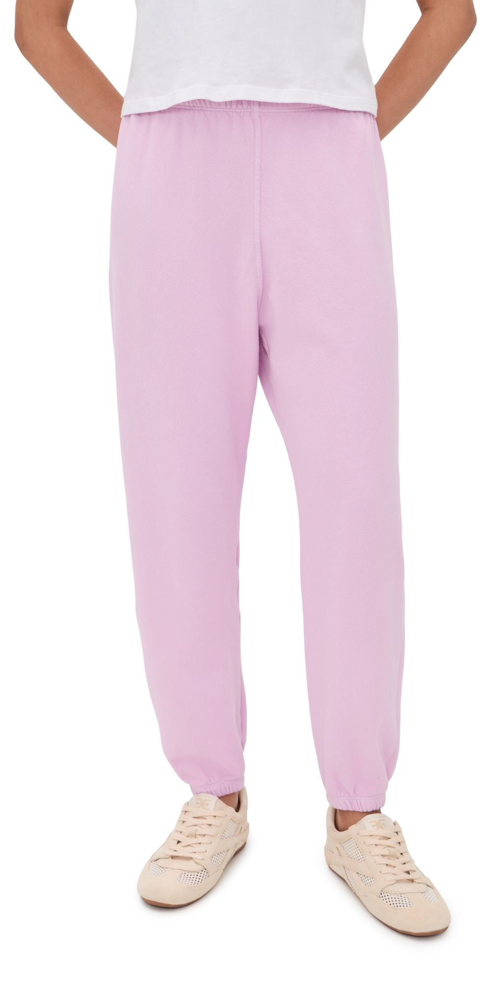perfectwhitetee Johnny French Terry Easy Sweatpants Sugar Pink L