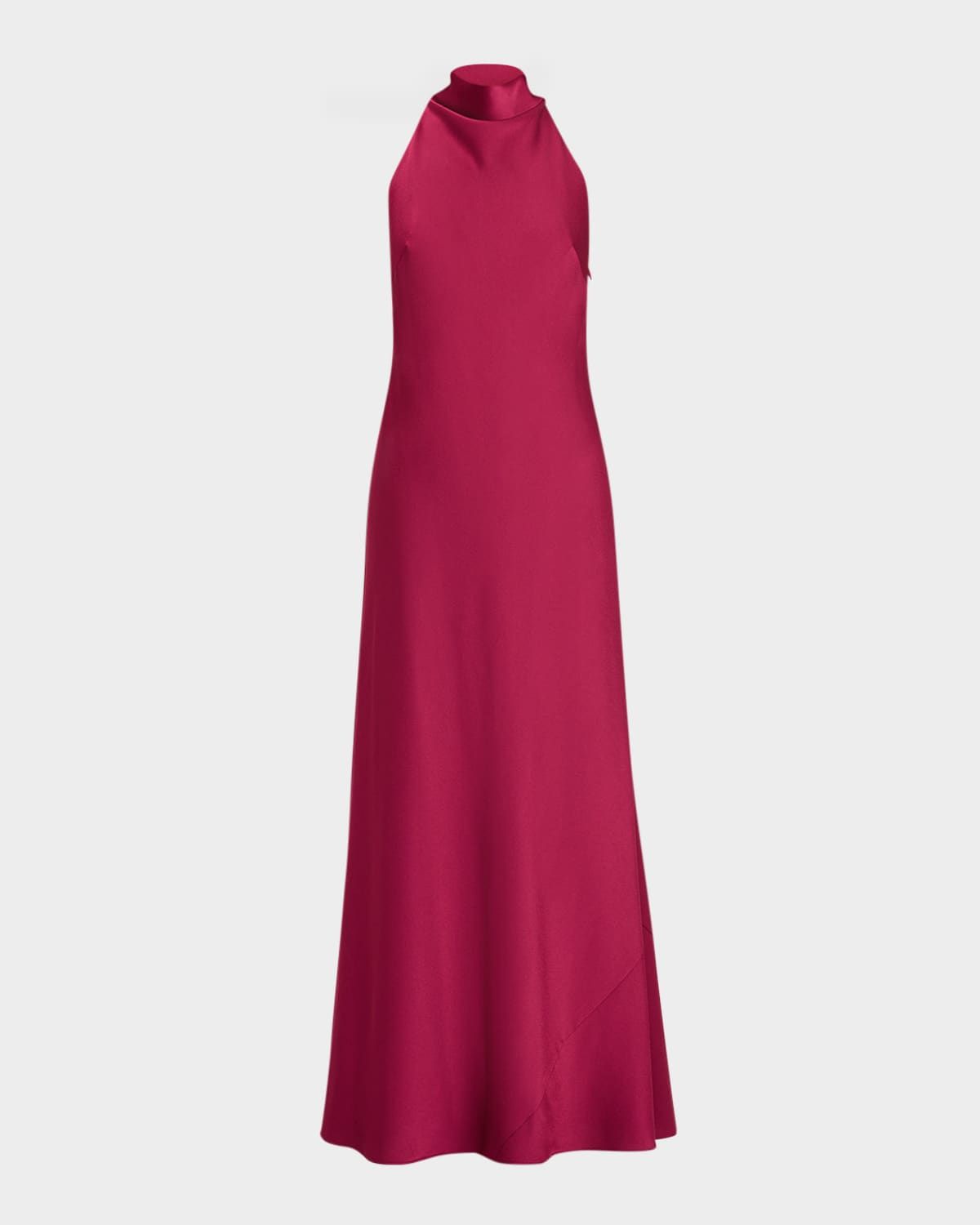 Cowl-Neck Crepe Back Satin Gown