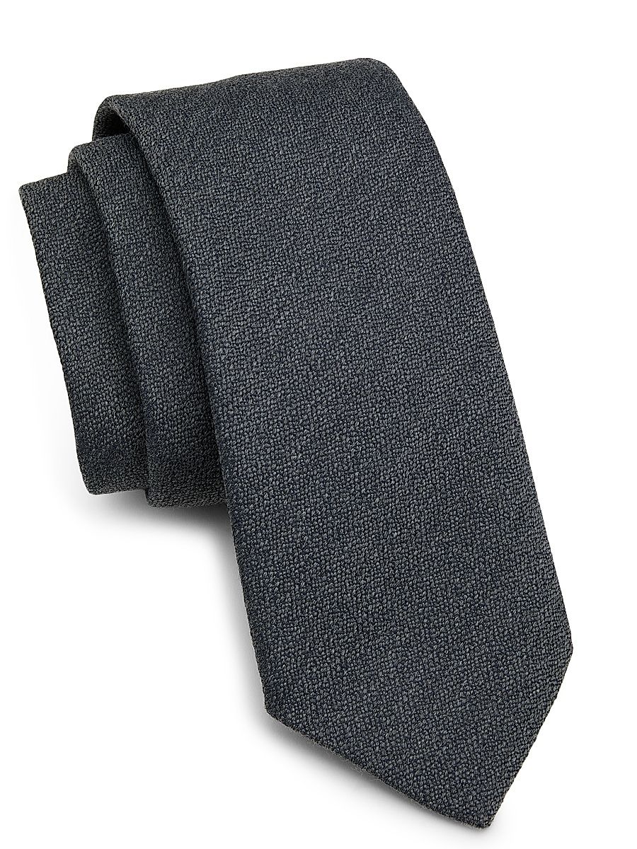 Men's Silk Textured Tie - Charcoal