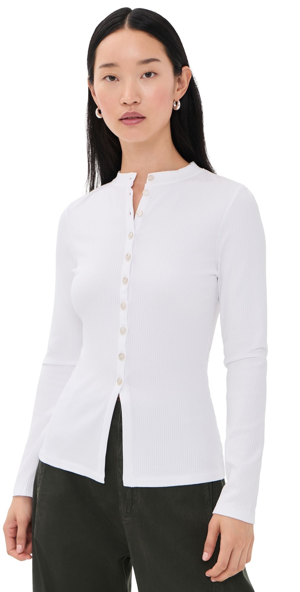 ALIGNE Daphne Ribbed Top White 6