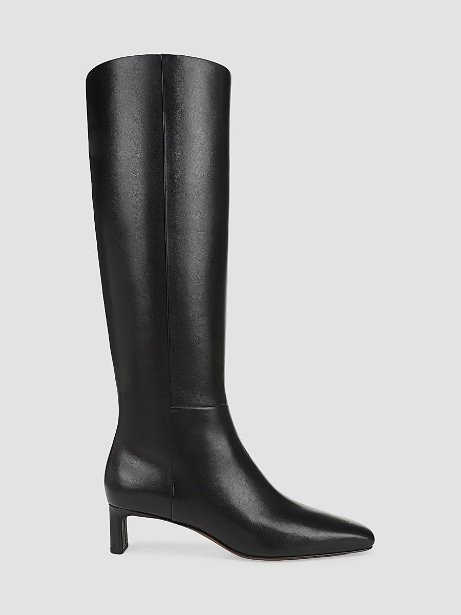 Women's Lilith 45MM Leather Tall Boots - Black - Size 5