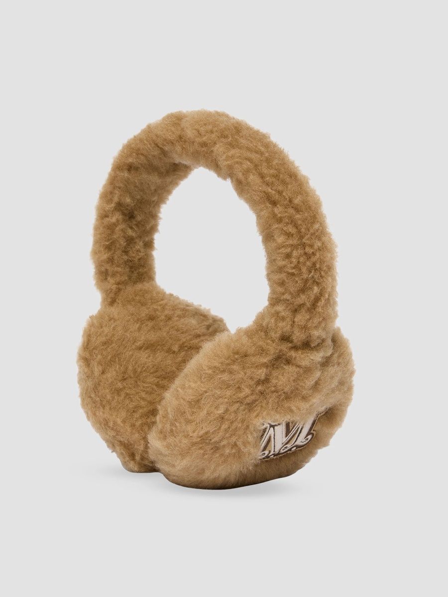 Max Mara Women's Teddy Fabric Earmuffs - Camel