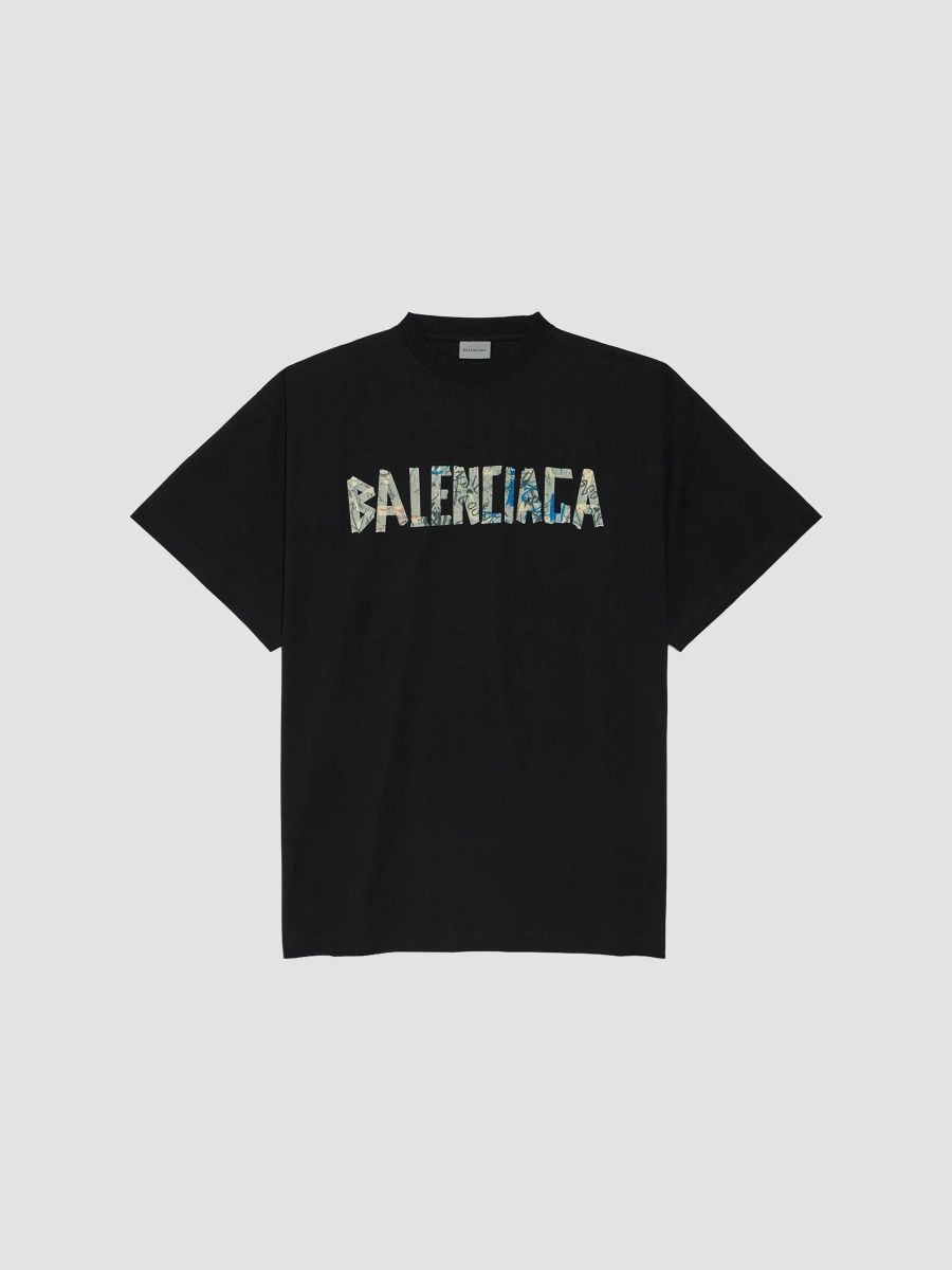 Balenciaga Men's DIY Tape Oversized T-Shirt - Black - Size XXL