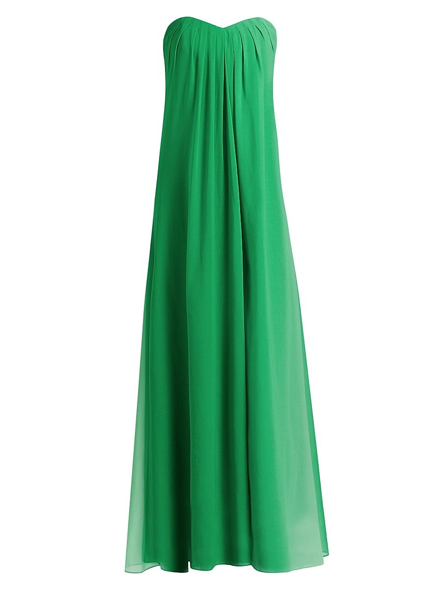 Women's Sunset Stripe Strapless Maxi Dress - Green - Size 12