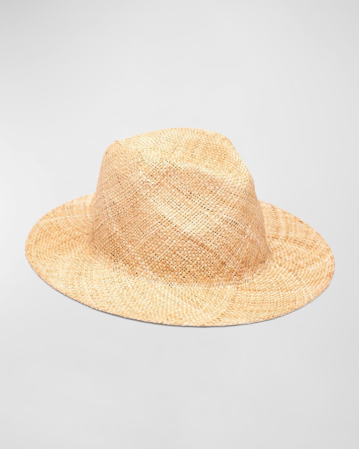 Lillian Natural Bao Fedora Hat