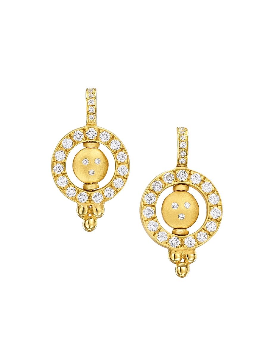 Women's Florence86 Orbit 18K Yellow Gold & Diamond Earrings - Yellow Gold