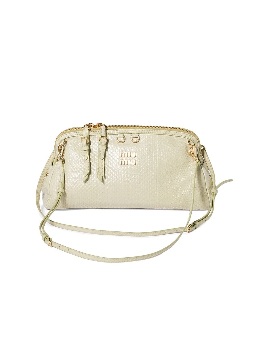 Women's Ayers Leather Clutch - Green