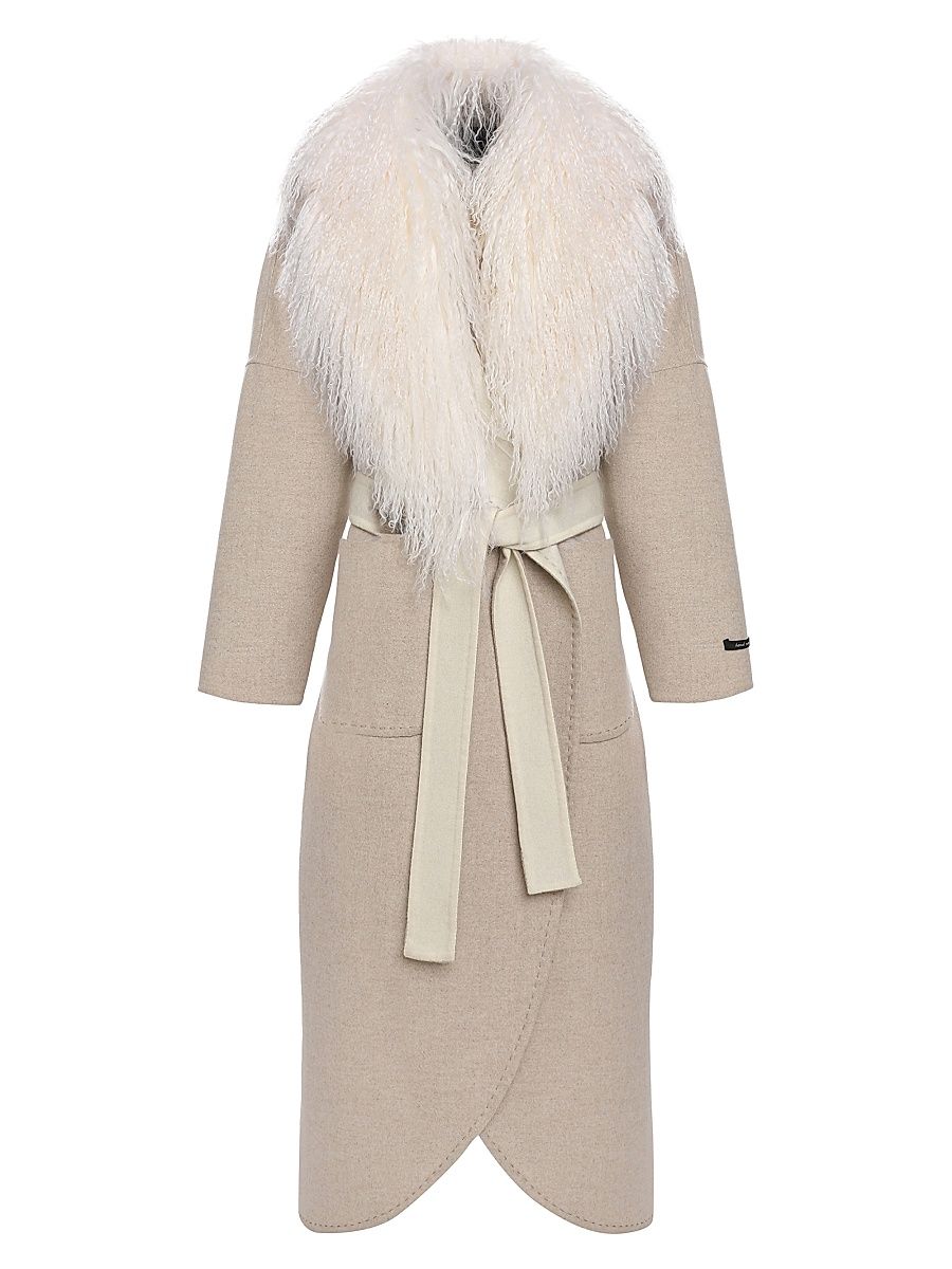 Women's Loro Piana Wool and Cashmere Coat - Sand - Size Small