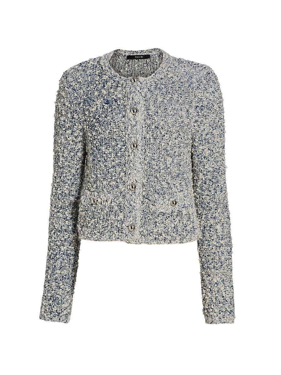 Women's Emilia Bouclé Cardigan - Outerspace - Size XL