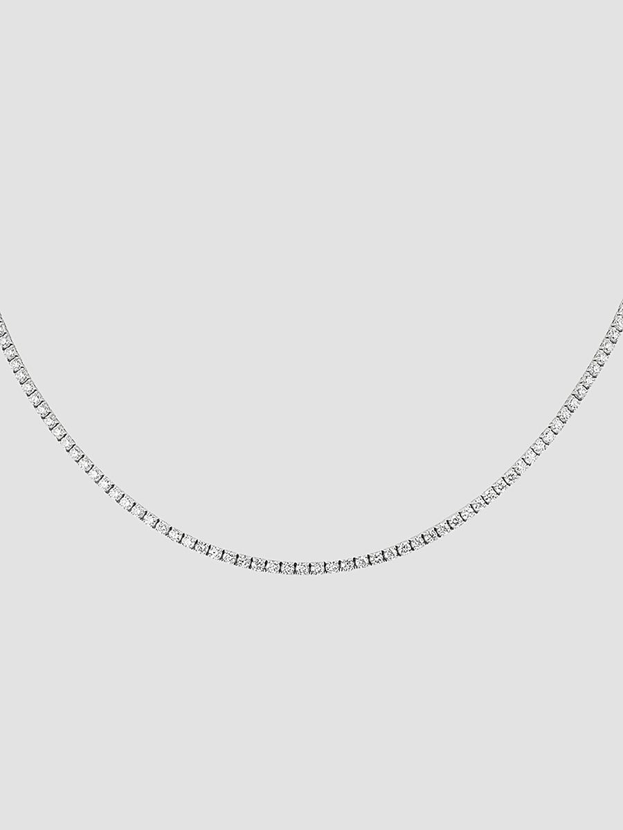 Women's 18K White Gold & 5.64 TCW Diamond Tennis Necklace - White Gold