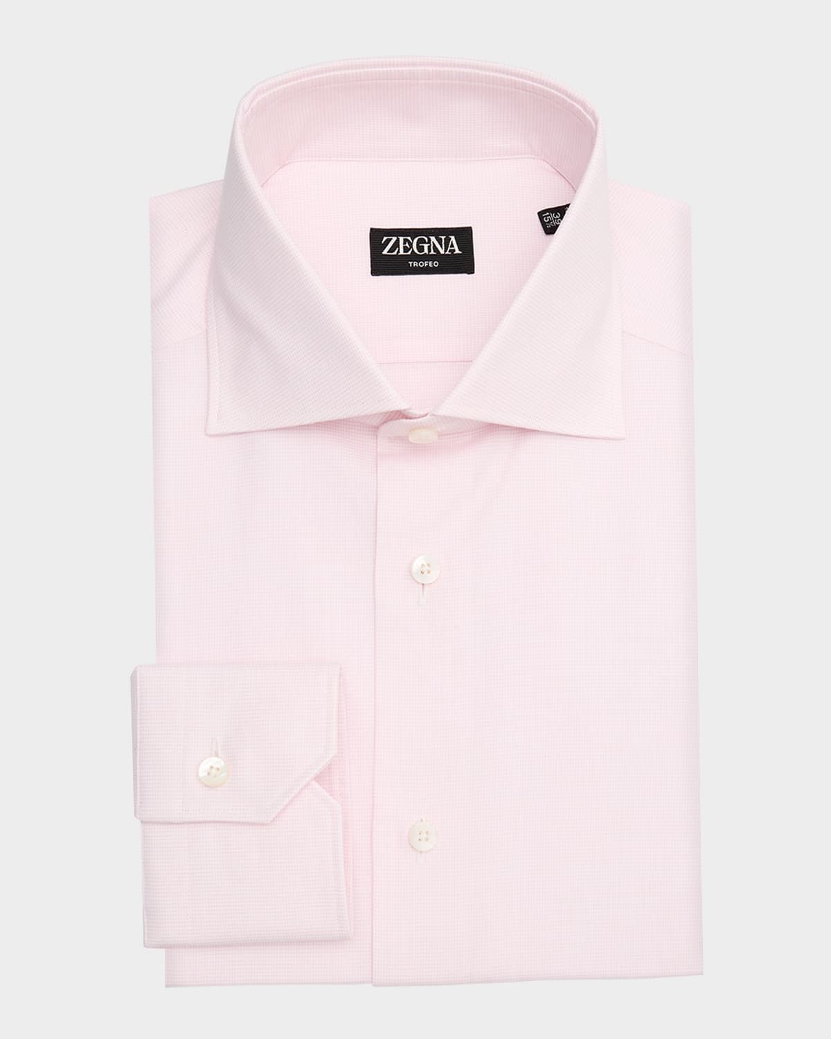 Men & apos;s Micro-Check Trofeo Cotton Dress Shirt