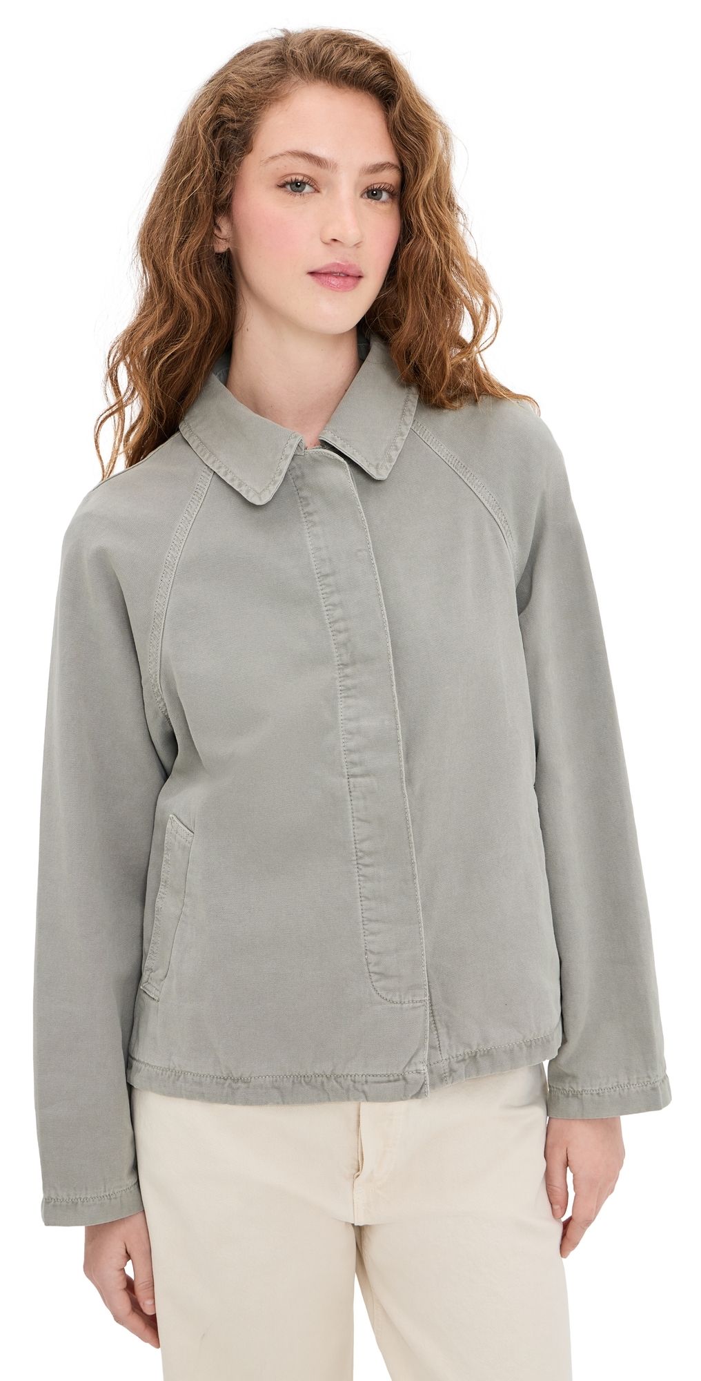 Marine Layer Crop Trench Coat Shadow S