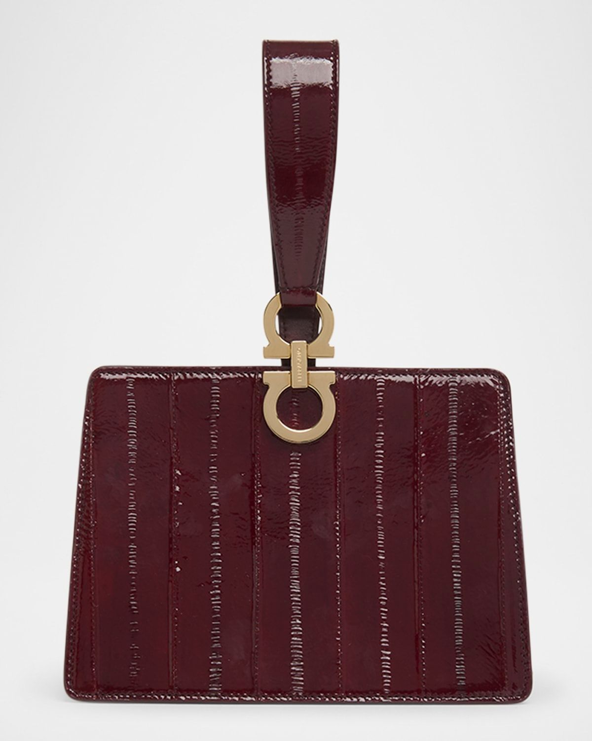 Eel Leather Wristlet Clutch Bag