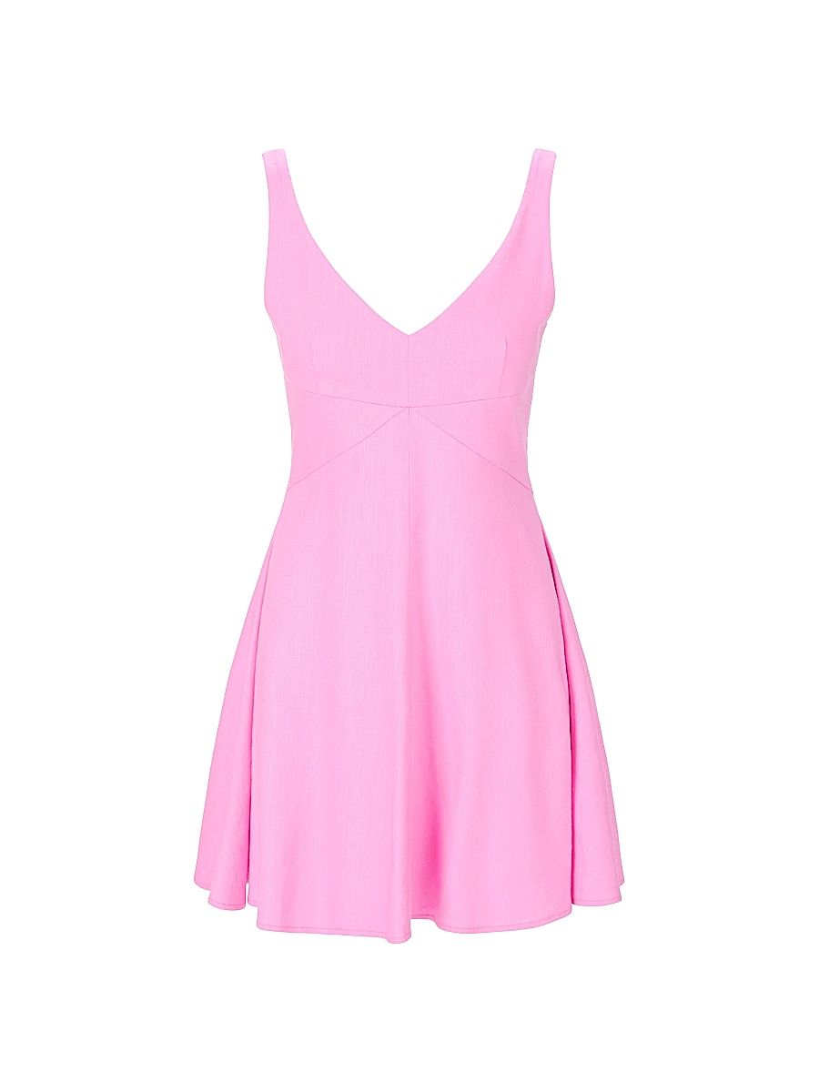 Women's Madison Linen-Blend A-Line Minidress - Orchid - Size 14