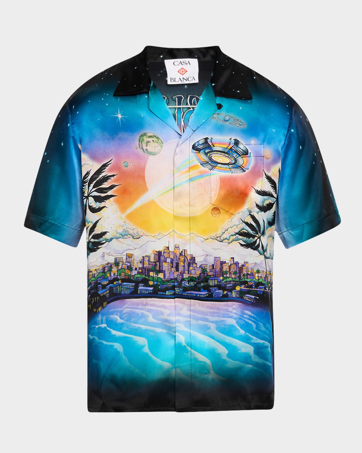 Men & apos;s La Premonition Silk Camp Shirt