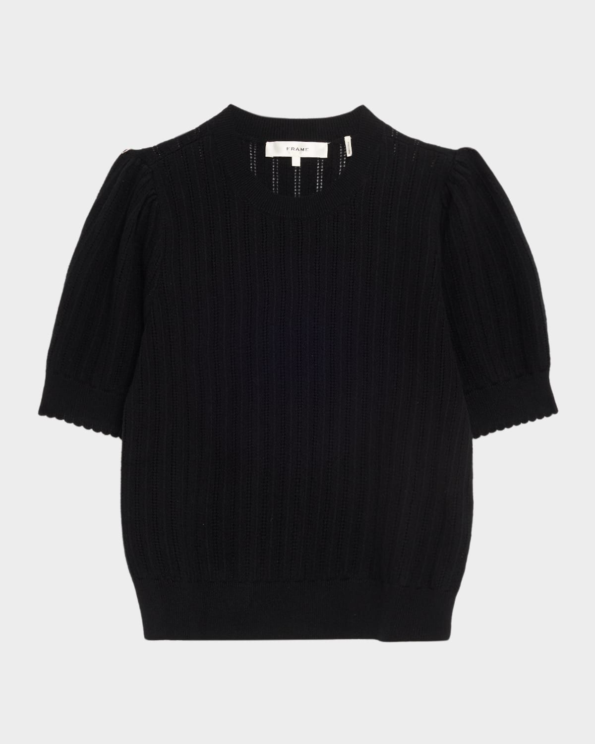 The Ladder Pointelle Cashmere Sweater