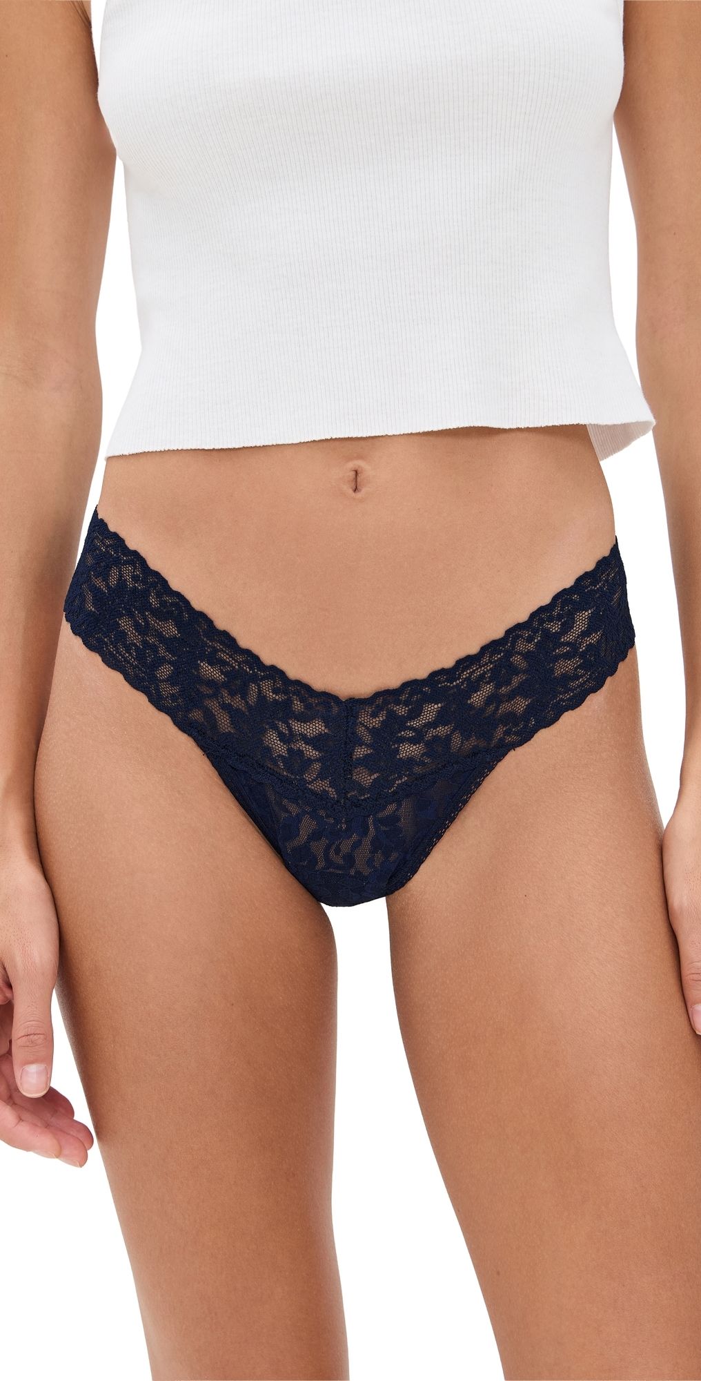 Hanky Panky Low Rise Thong Navy One Size