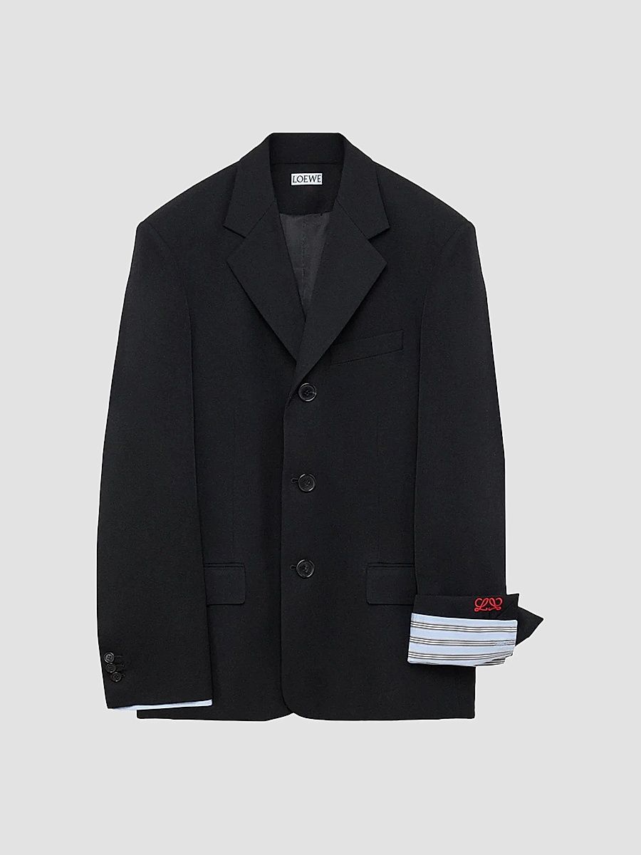 Women's Wool Single-Breasted Jacket - Black - Size 00