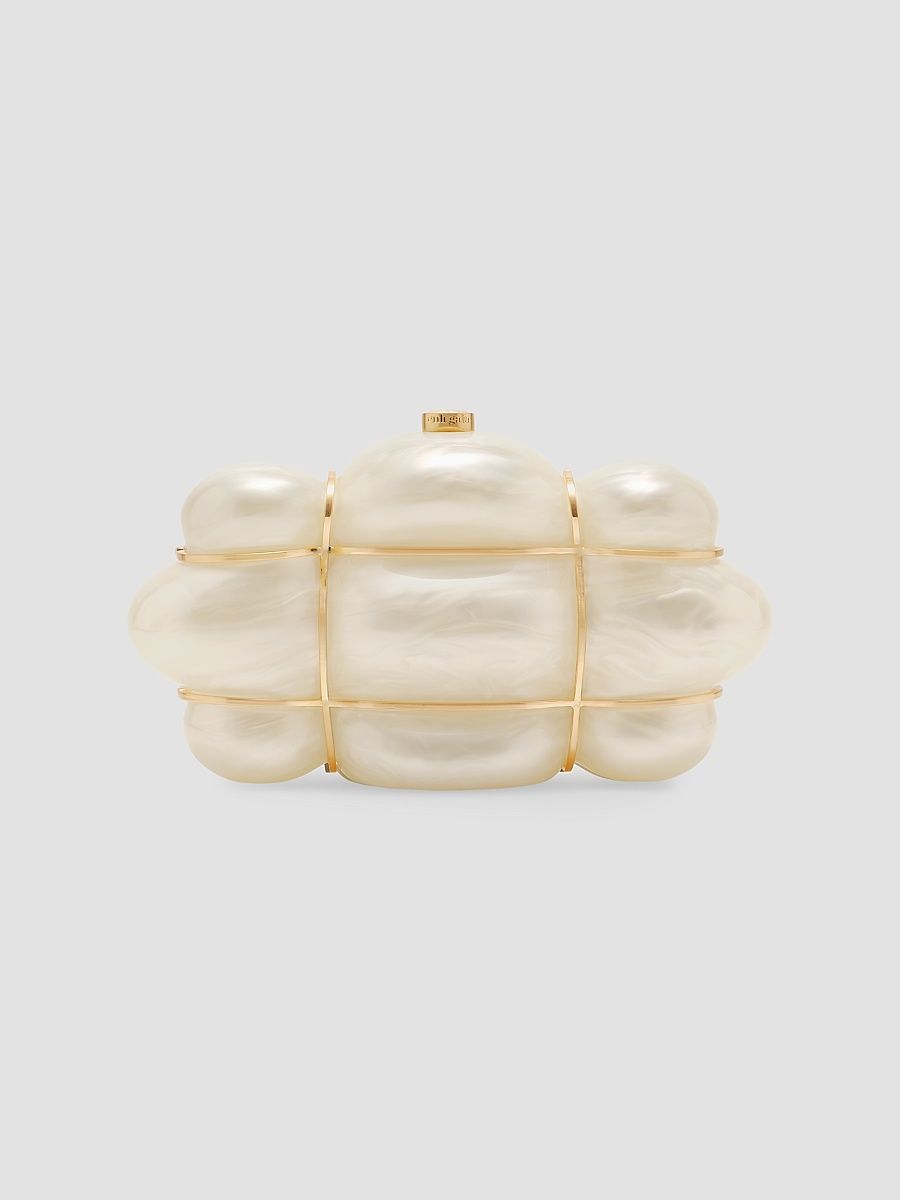 Women's Bolla Acrylic Clutch - Ivory