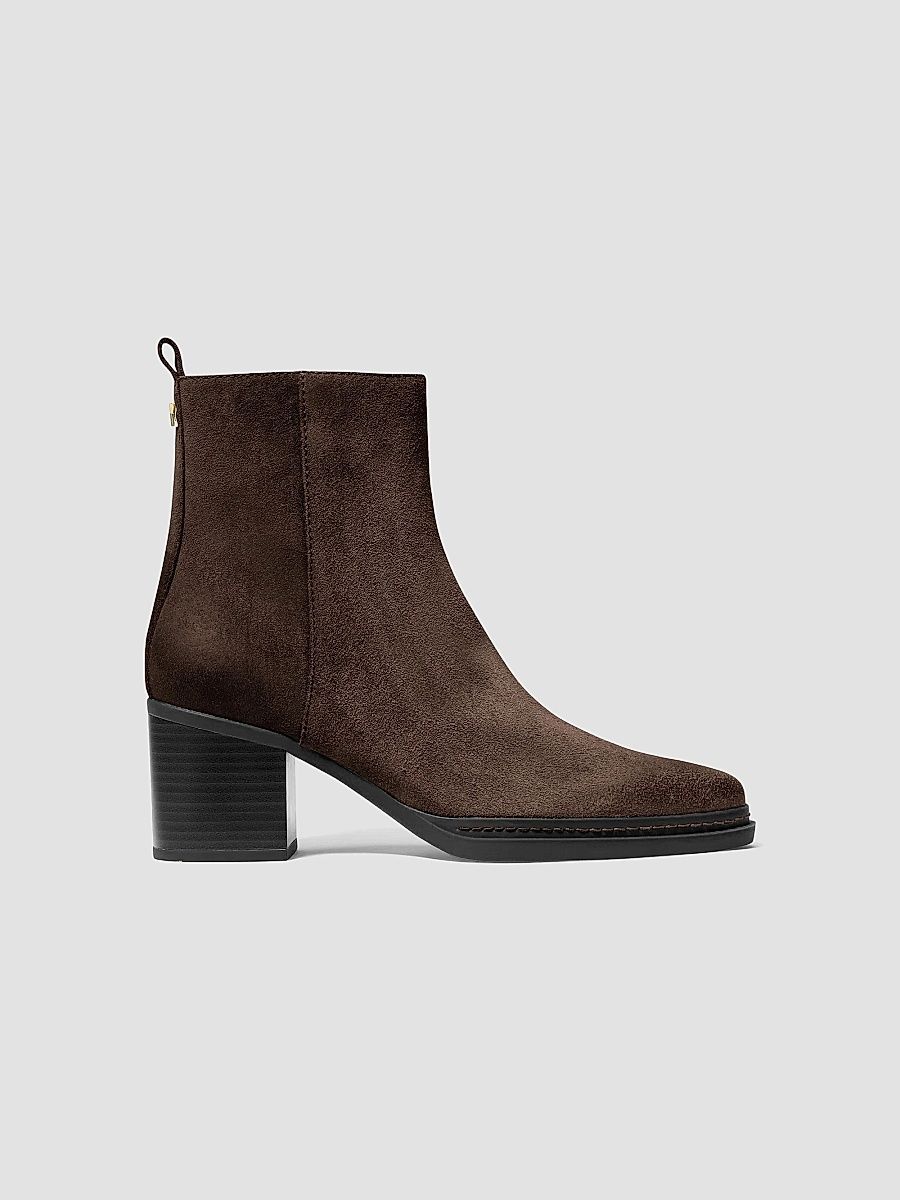 Women's Lex 60MM Suede Ankle Boots - Chocolate - Size 11