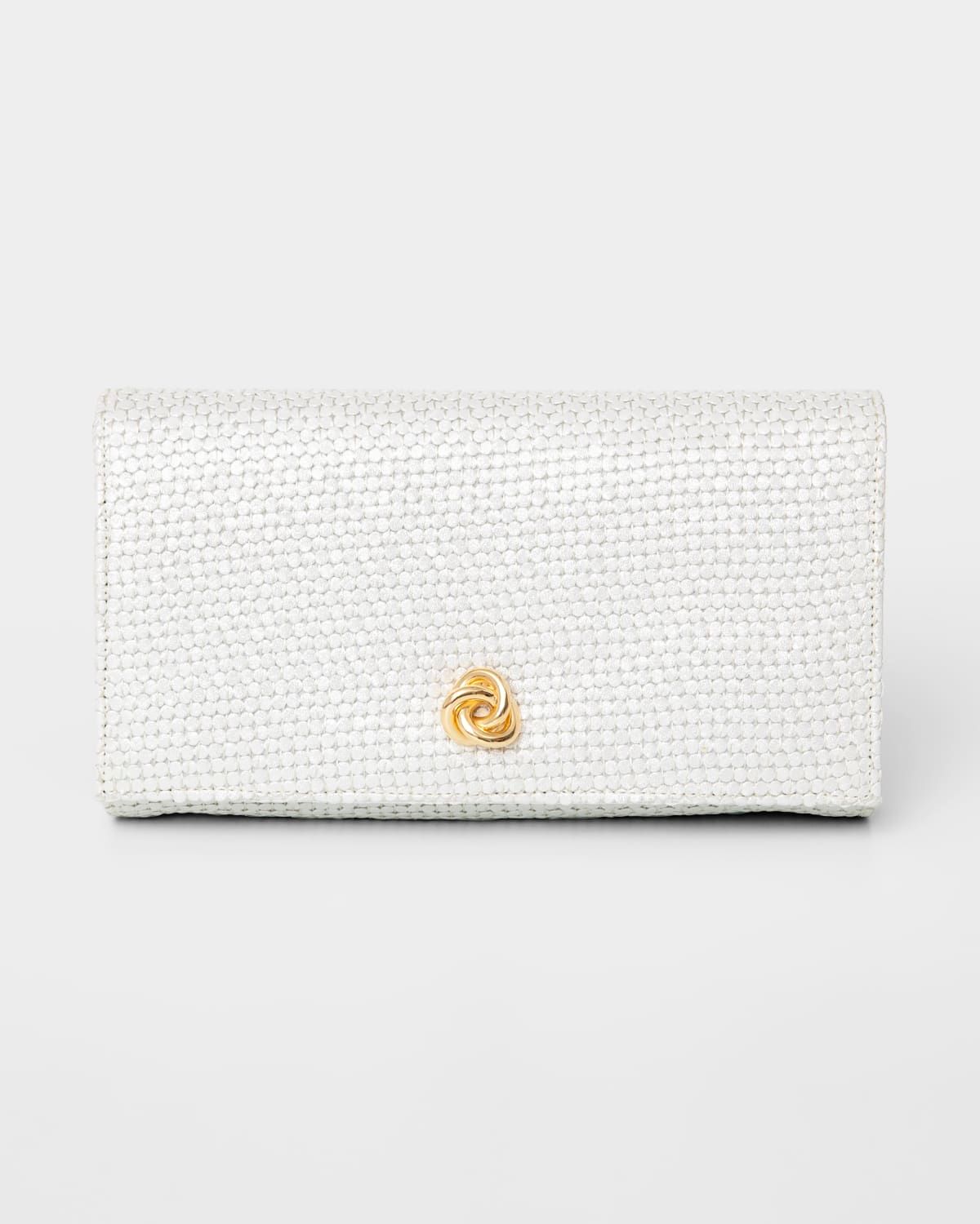 Olivia Flap Woven Clutch Bag
