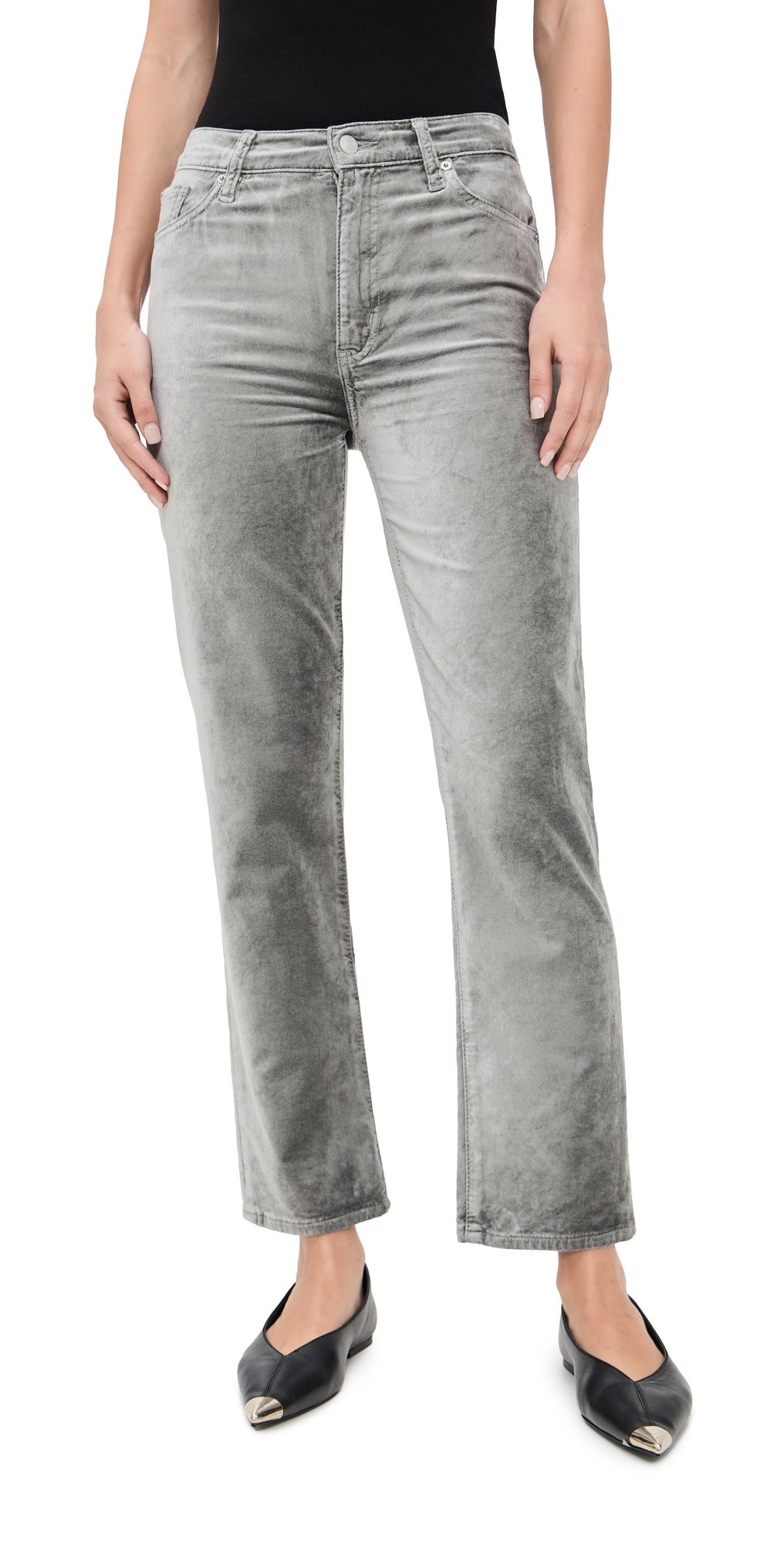 FRAME Le Sleek Straight Jeans Oyster Velvet 34