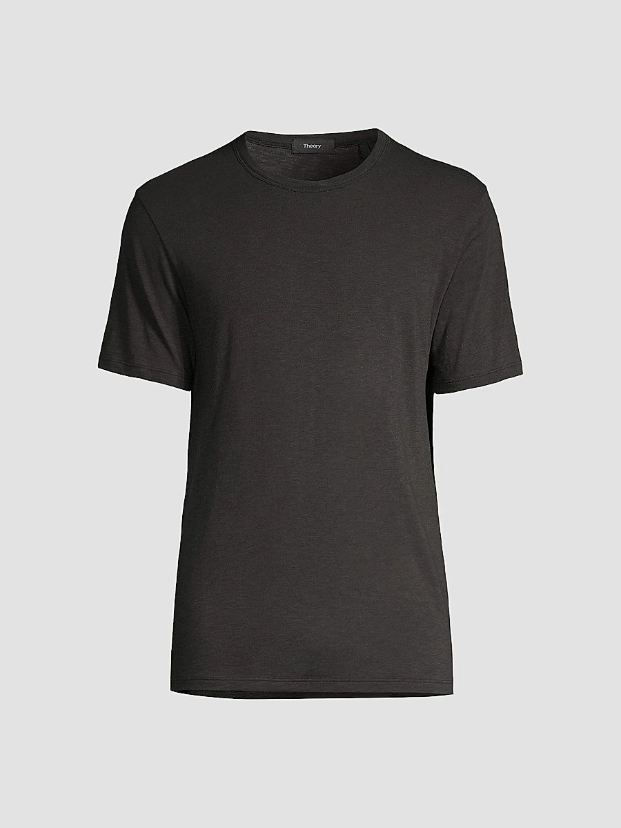Theory Men's Essential Short-Sleeve Cotton T-Shirt - Eclipse - Size XXL