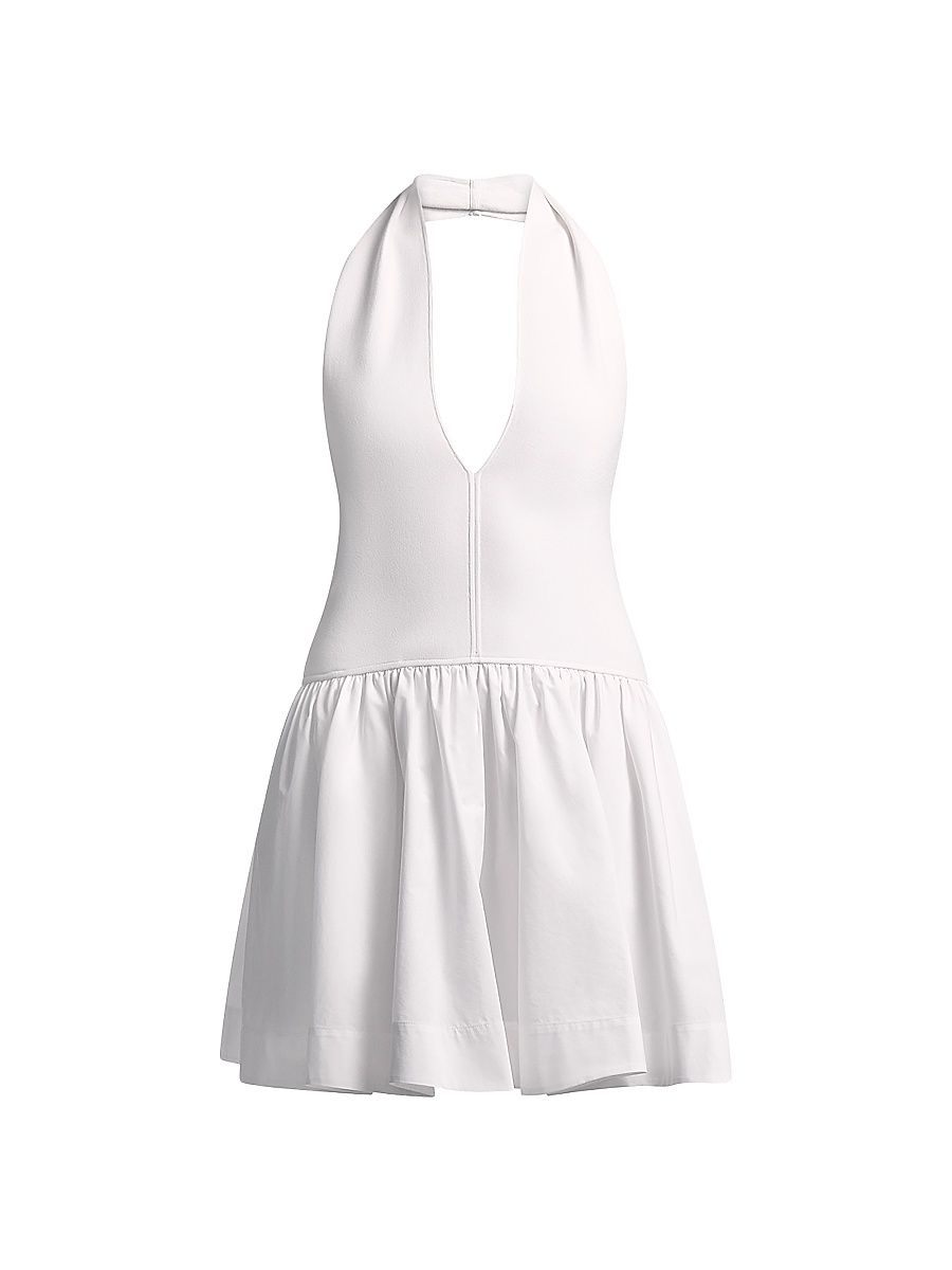 Women's Perle Halter Mini Dress - White - Size XL