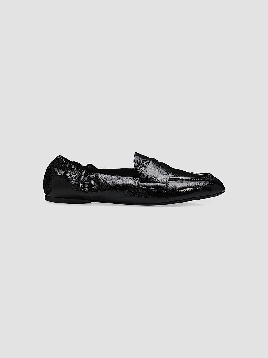 Stuart Weitzman Women's Bryant Leather Penny Loafers - Black - Size 12