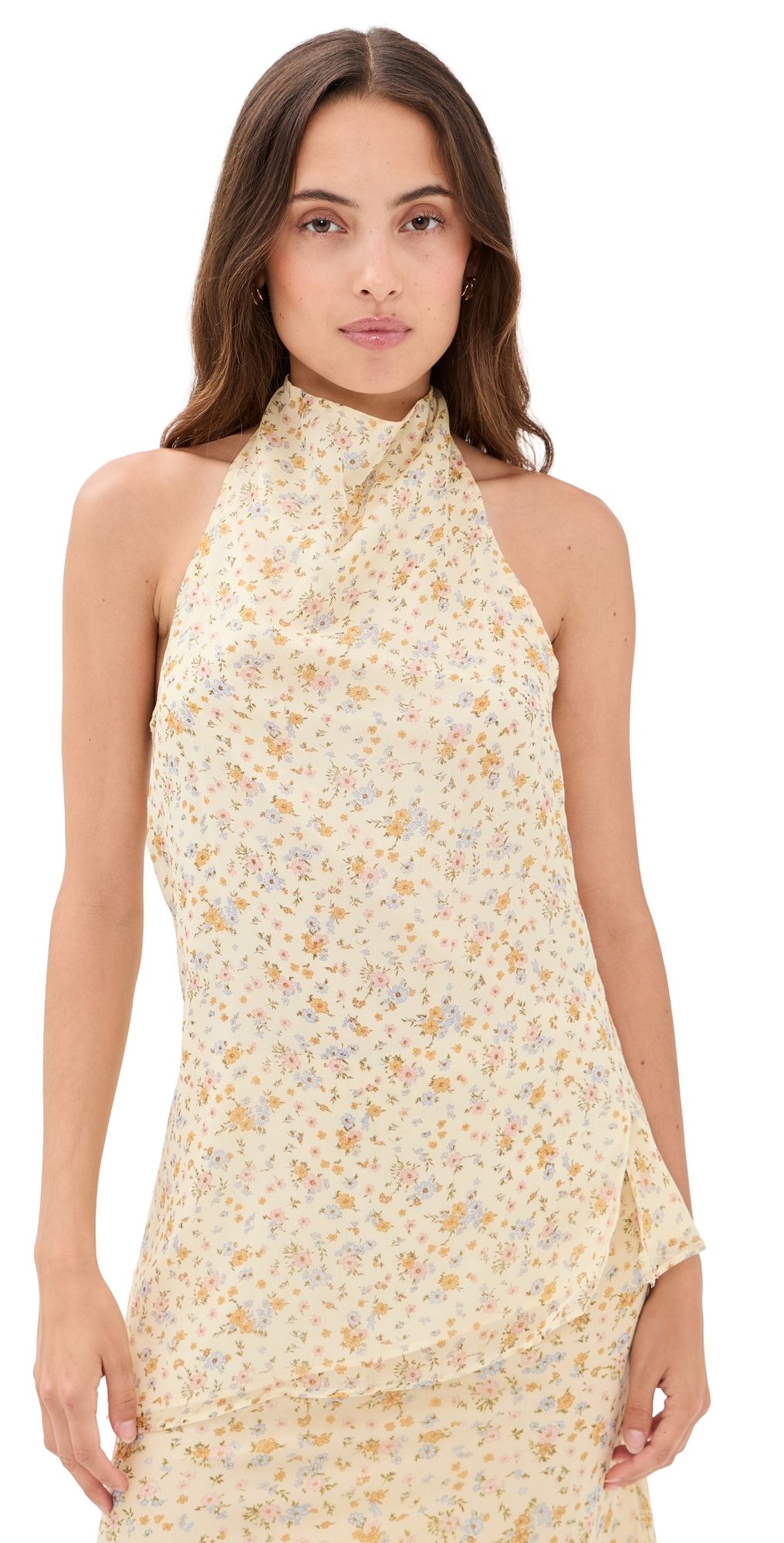 Lioness Sundown Halter Top Beige L
