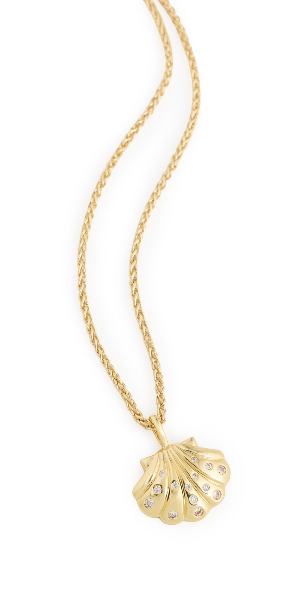 SHASHI Gold Scallop Necklace Gold One Size