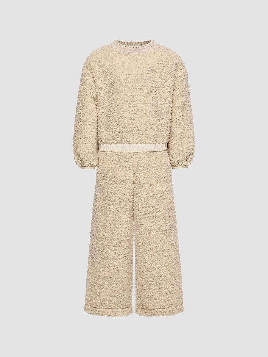 Little Girl's & Girls' Set in Teddy - Light Beige